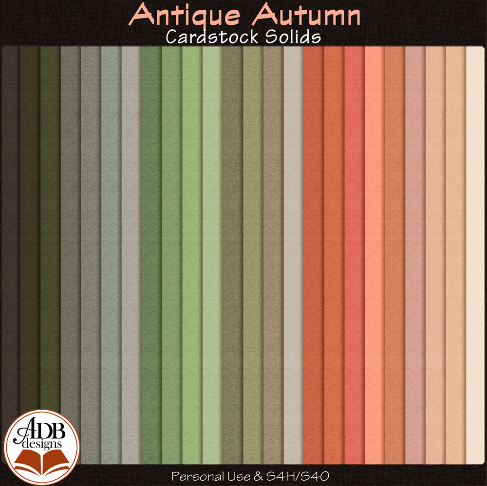 Antique Autumn Solid Papers by ADB Designs