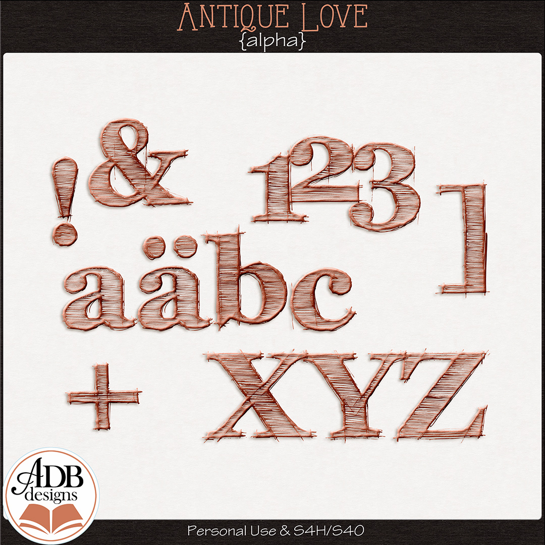 Antique Love Alphas by ADB Designs