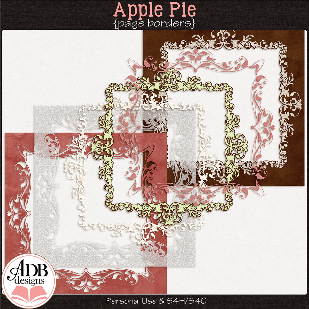 Apple Pie Page Borders by ADB Designs