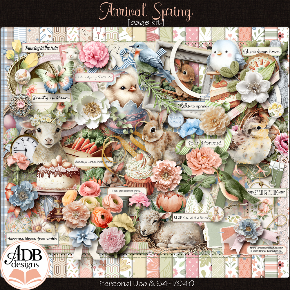 Arrival: Spring Page Kit by ADB Designs