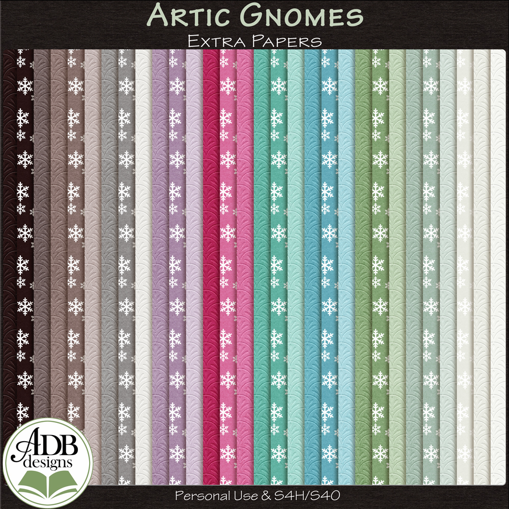 Arctic Gnomes Extra Papers by ADB Designs