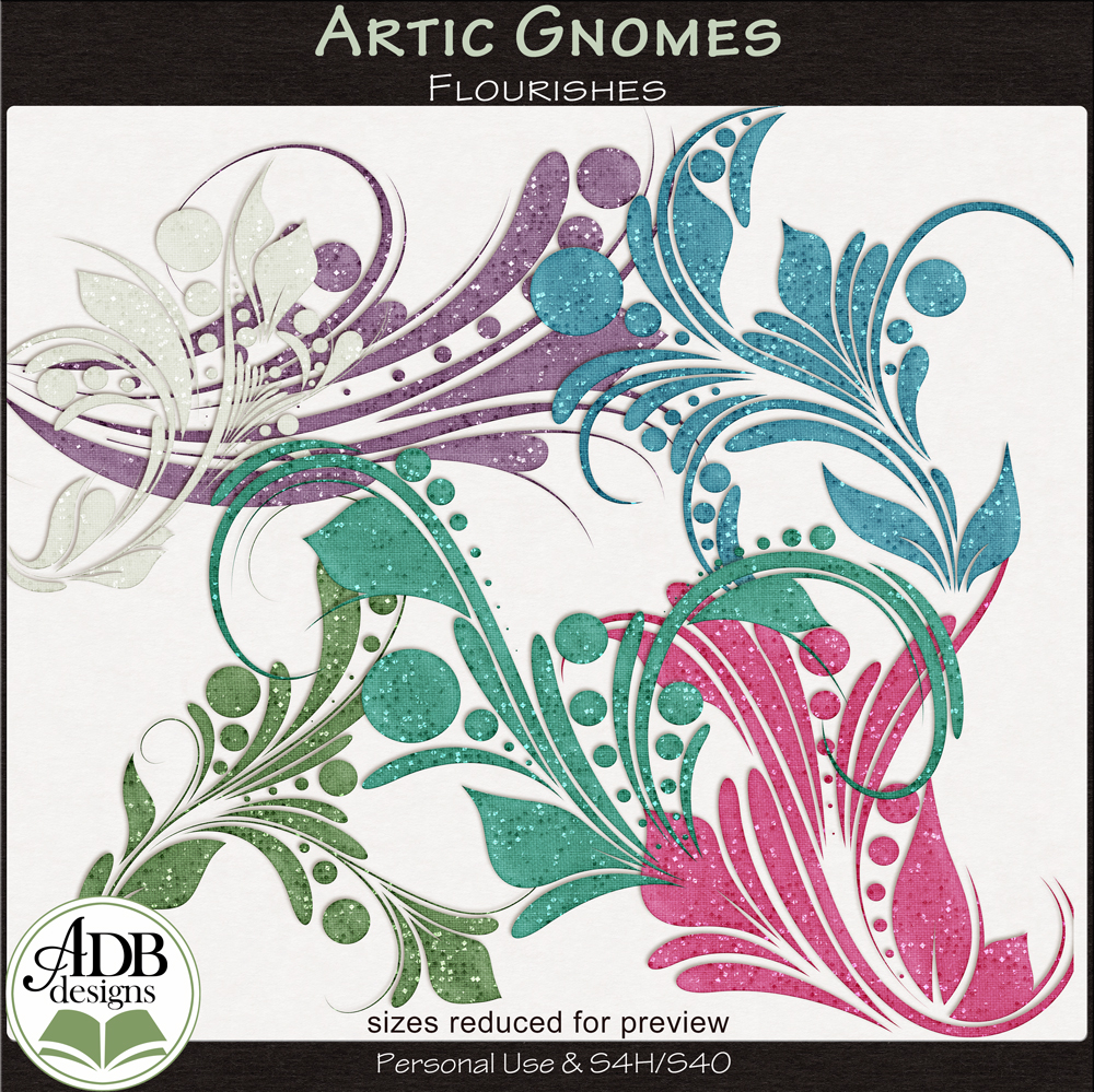 Arctic Gnomes Flourishes by ADB Designs