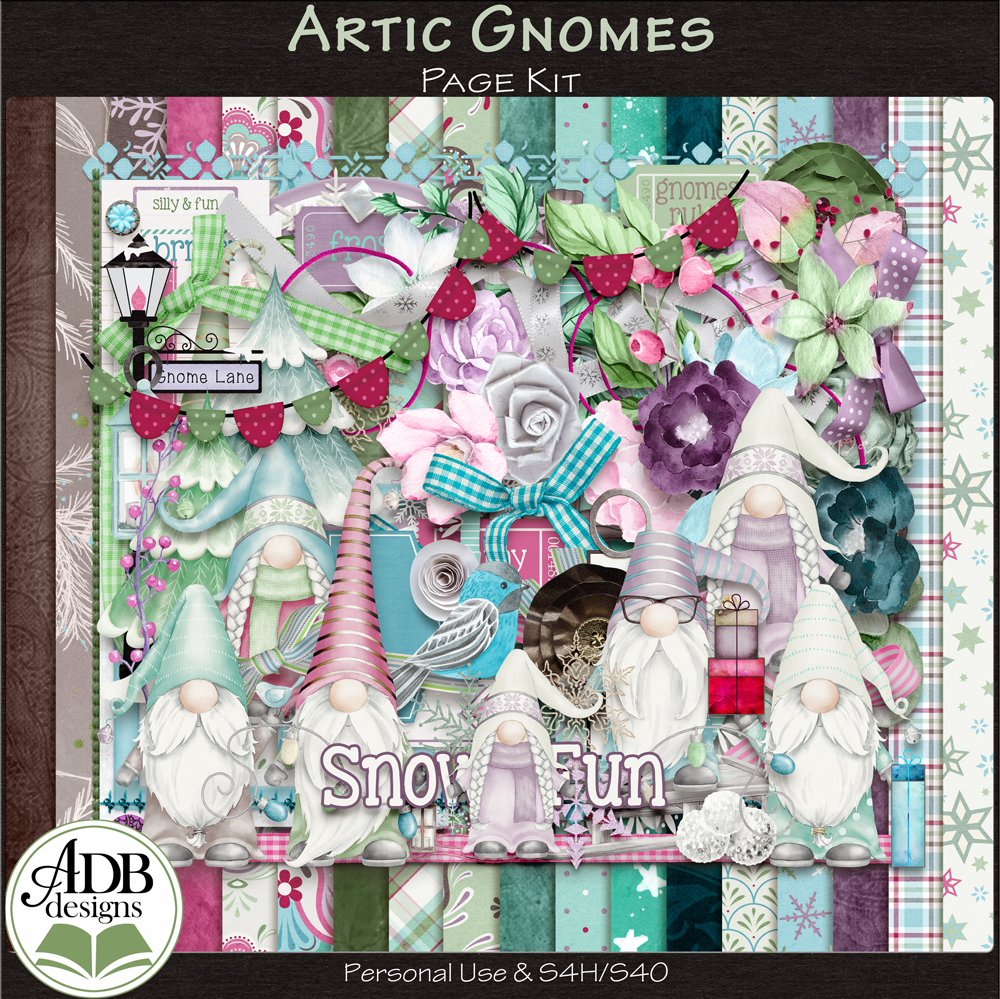 Arctic Gnomes Page Kit by ADB Designs