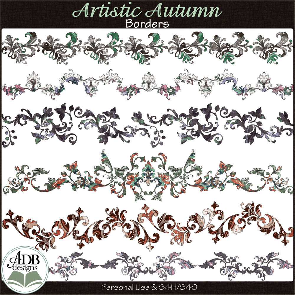 Artistic Autumn Borders by ADB Designs