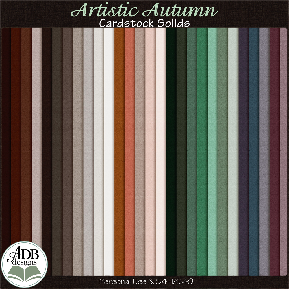 Artistic Autumn Cardstock Papers by ADB Designs