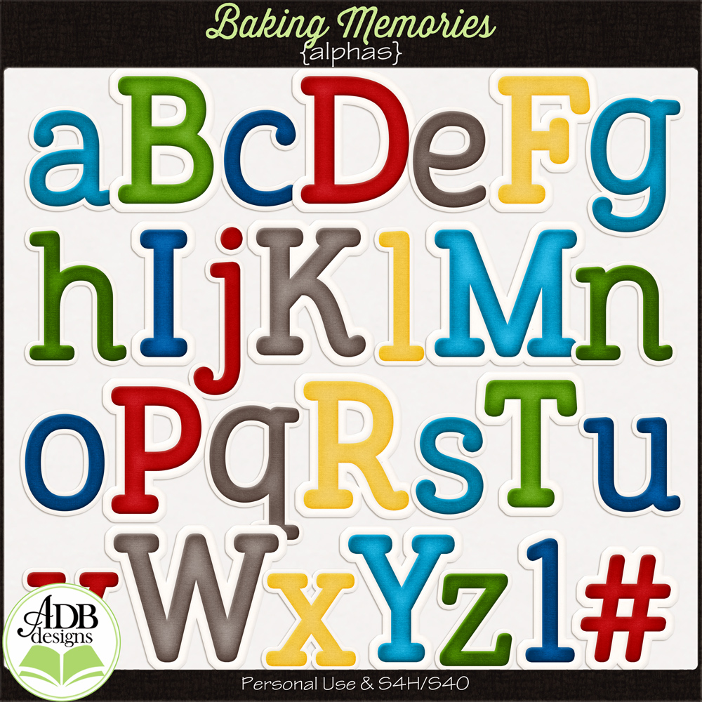 Baking Memories Alphas by ADB Designs