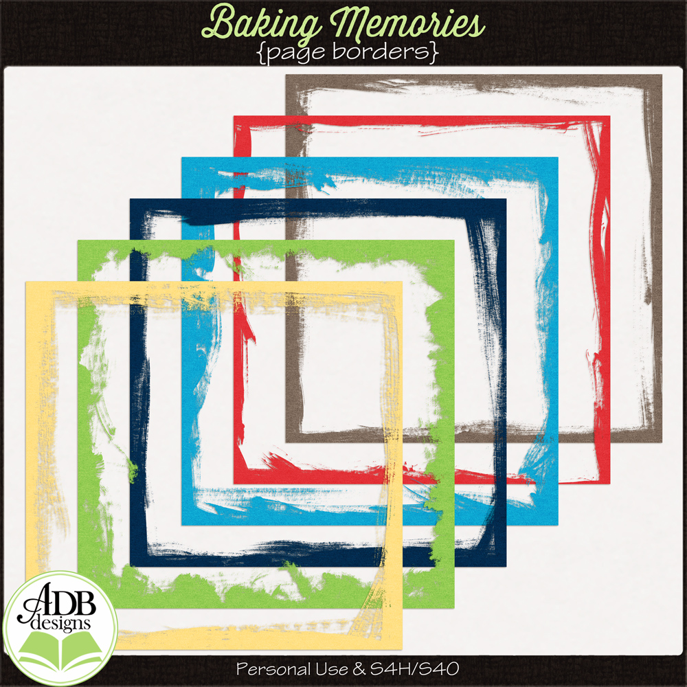 Baking Memories Page Borders by ADB Designs