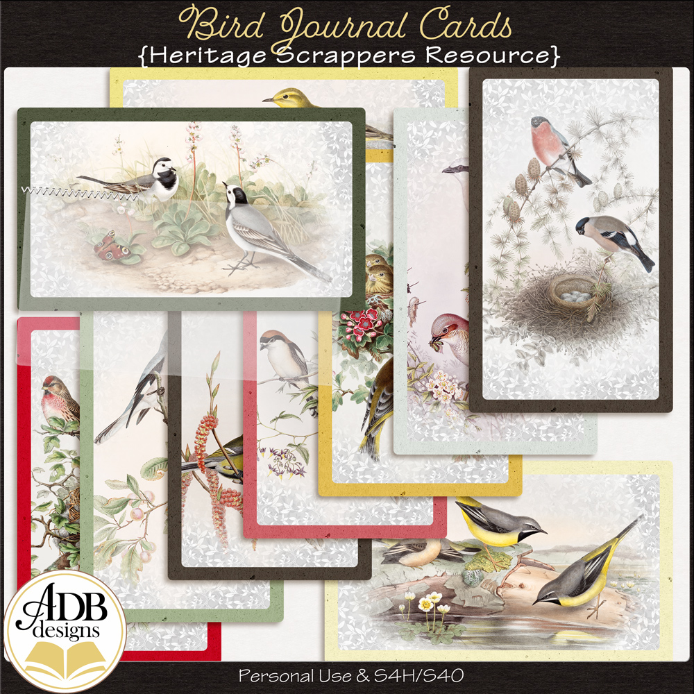 Heritage Resource Bird Journal Cards by ADB Designs