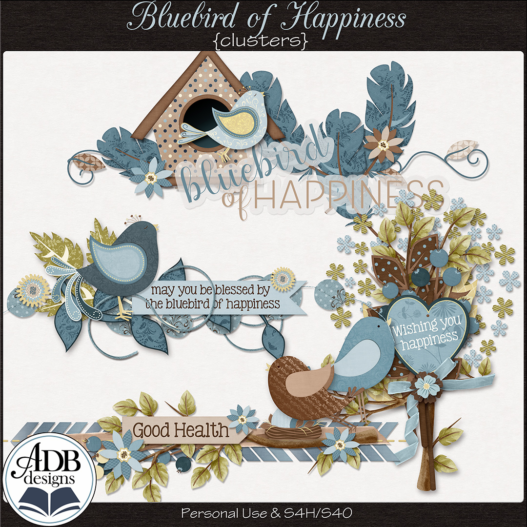 Bluebird of Happiness Clusters by ADB Designs