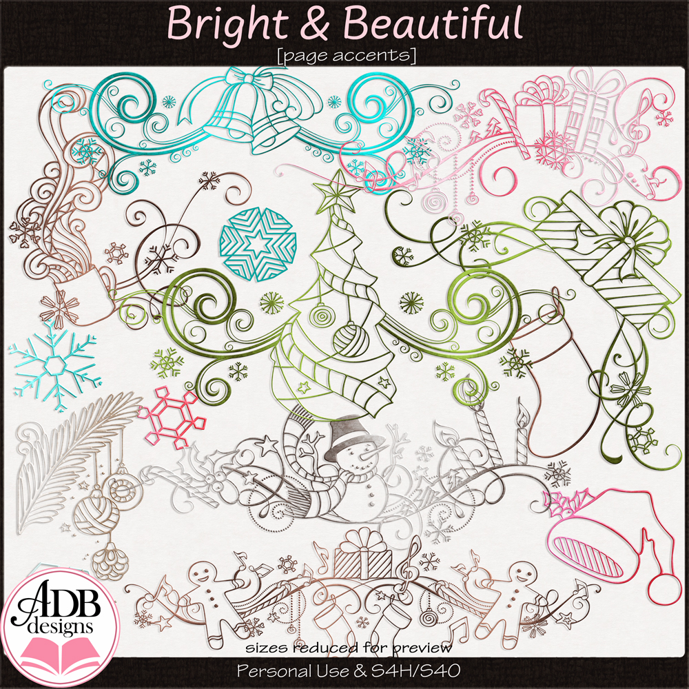 Bright & Beautiful Page Accents by ADB Designs