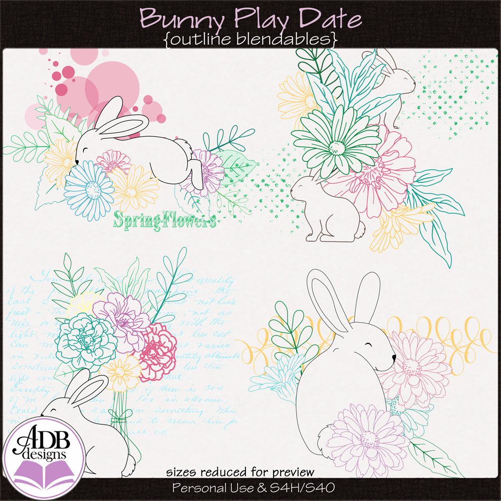 Bunny Play Date Blendables by ADB Designs