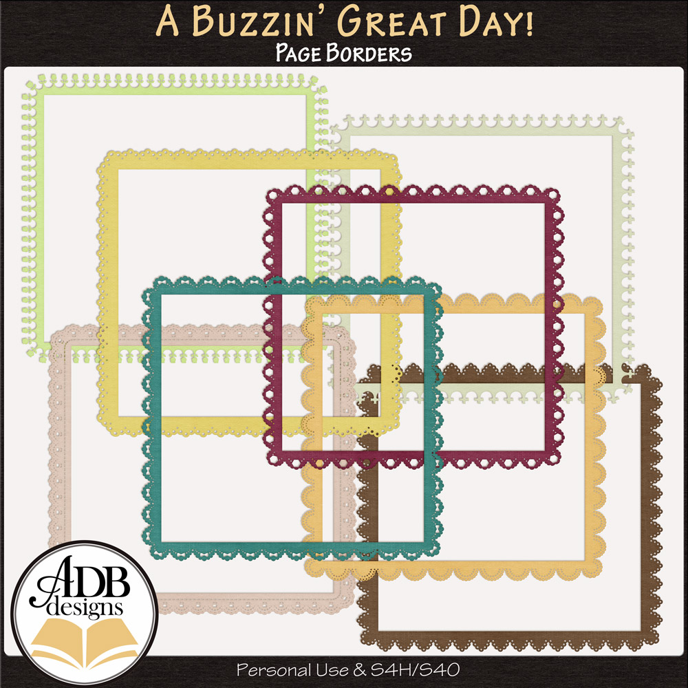 A Buzzin' Great Day! Page Borders by ADB Designs