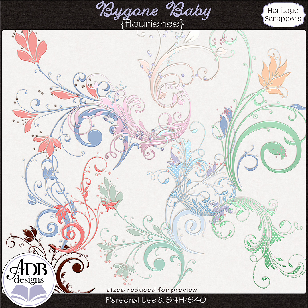 Bygone Baby Flourishes by ADB Designs