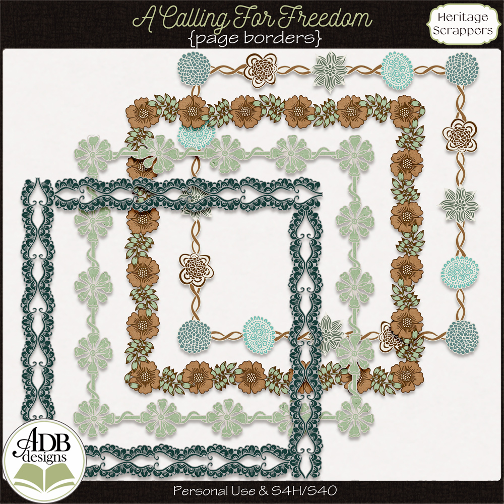 A Calling For Freedom Page Borders by ADB Designs