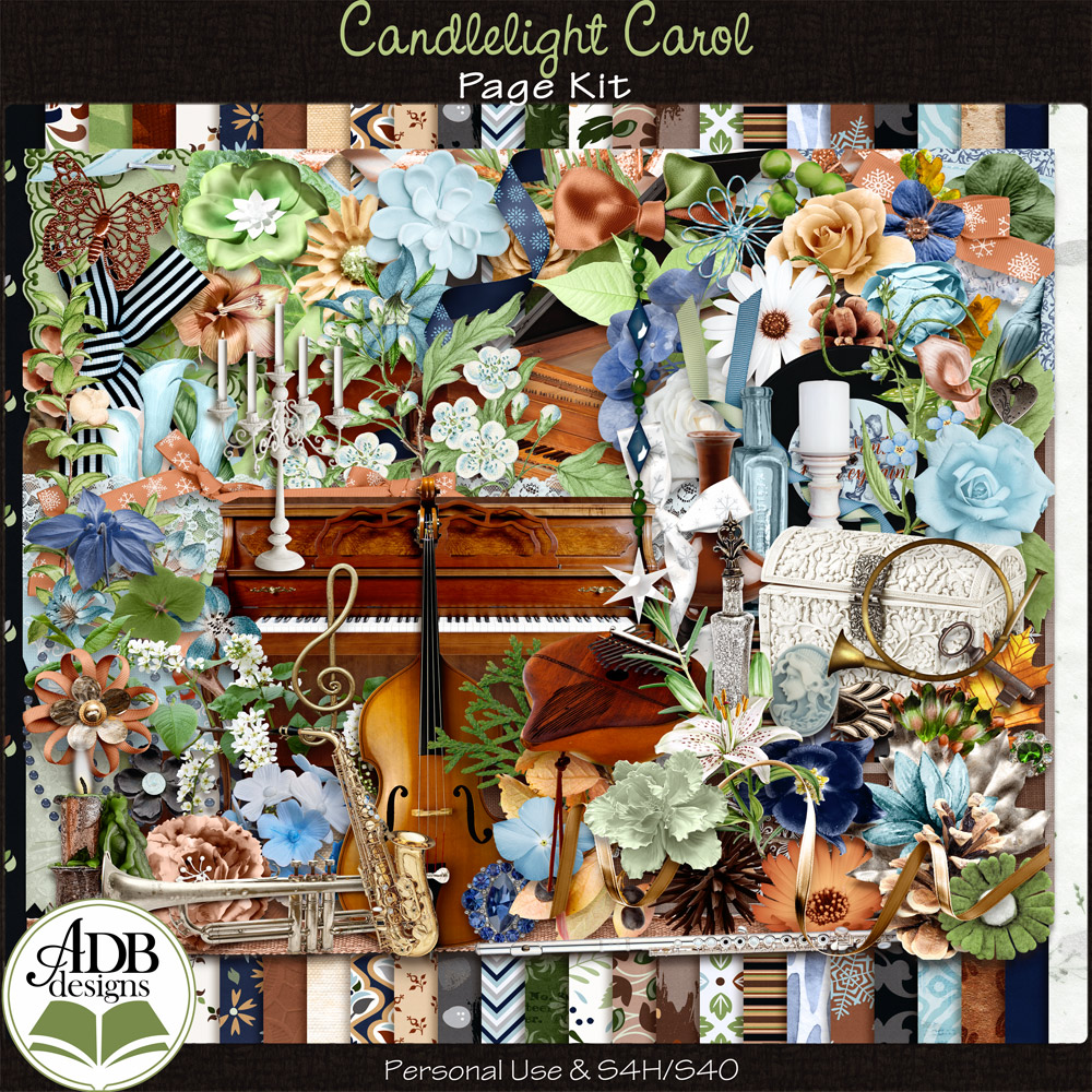 Candlelight Carol Page Kit by ADB Designs