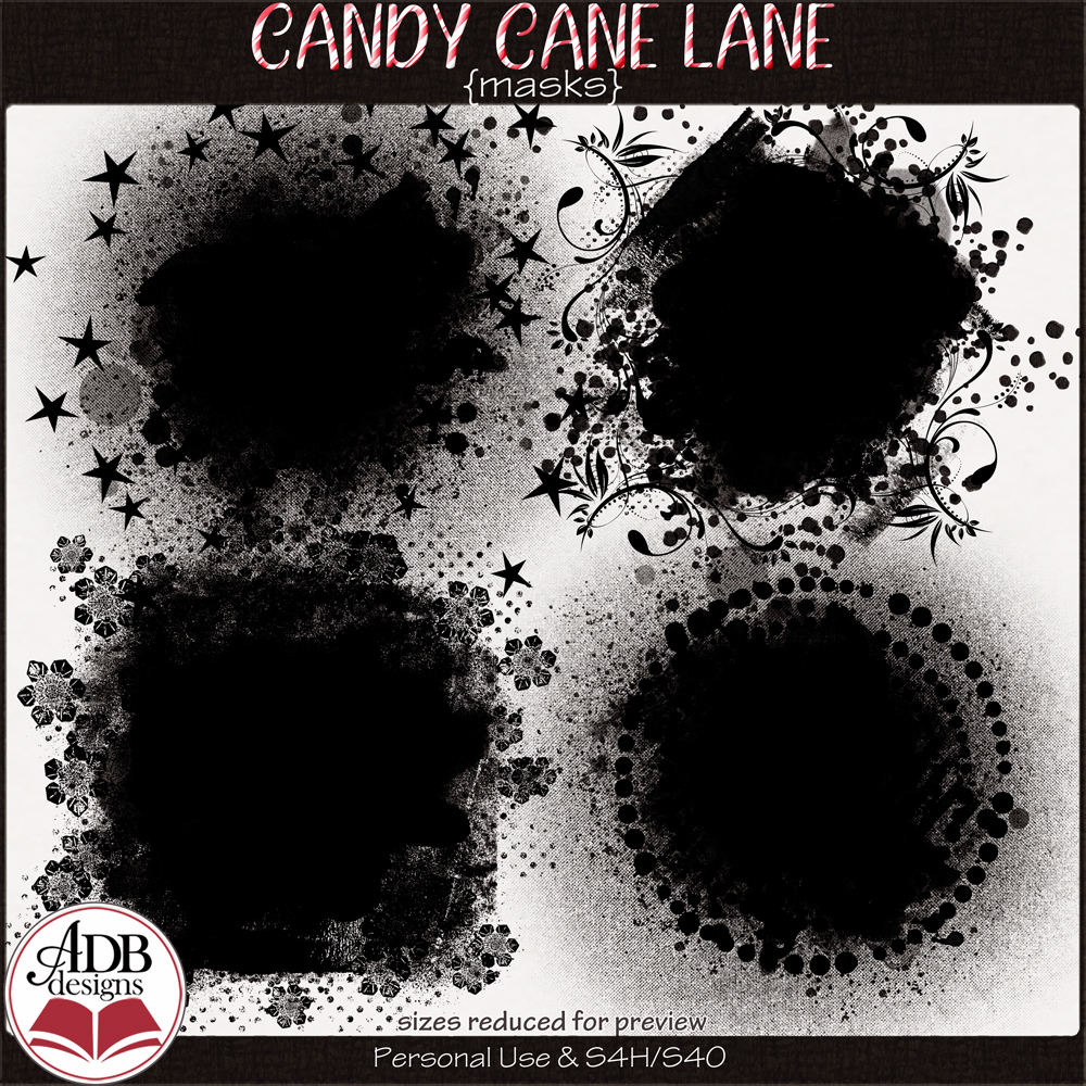 Candy Cane Lane Masks by ADB Designs