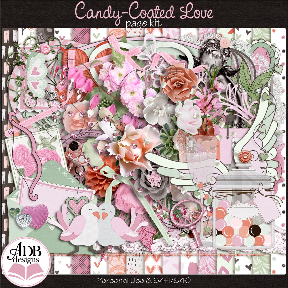 Candy-Coated Love Page Kit by ADB Designs