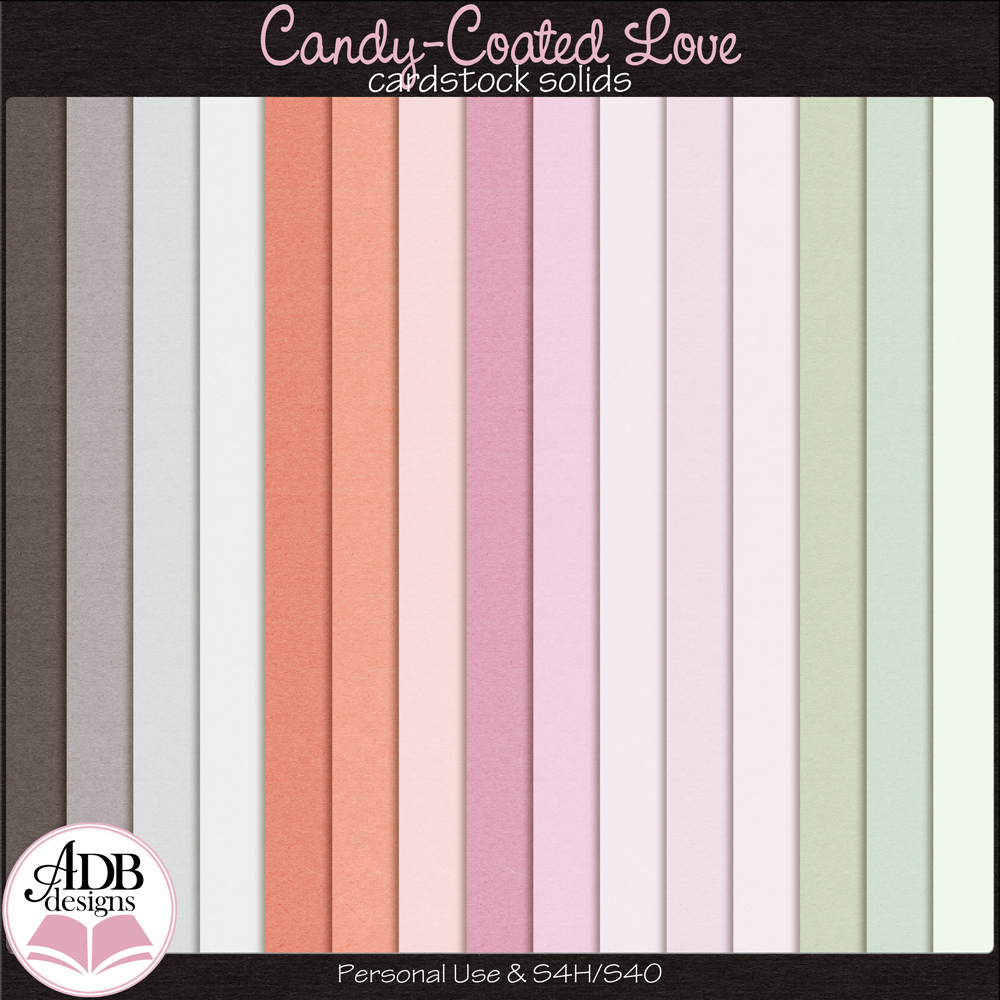 Candy-Coated Love Solid Papers by ADB Designs