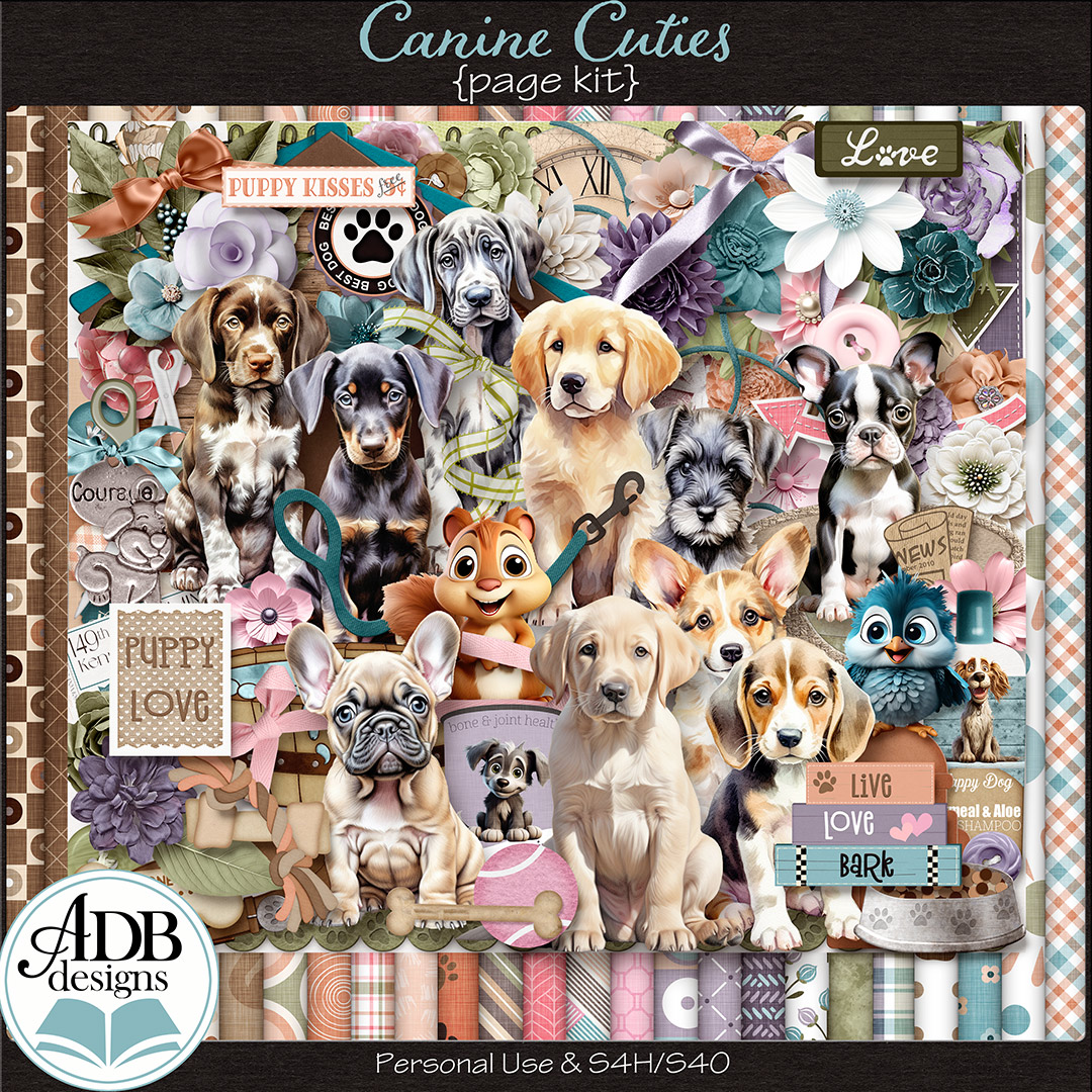 Canine Cuties Page Kit by ADB Designs