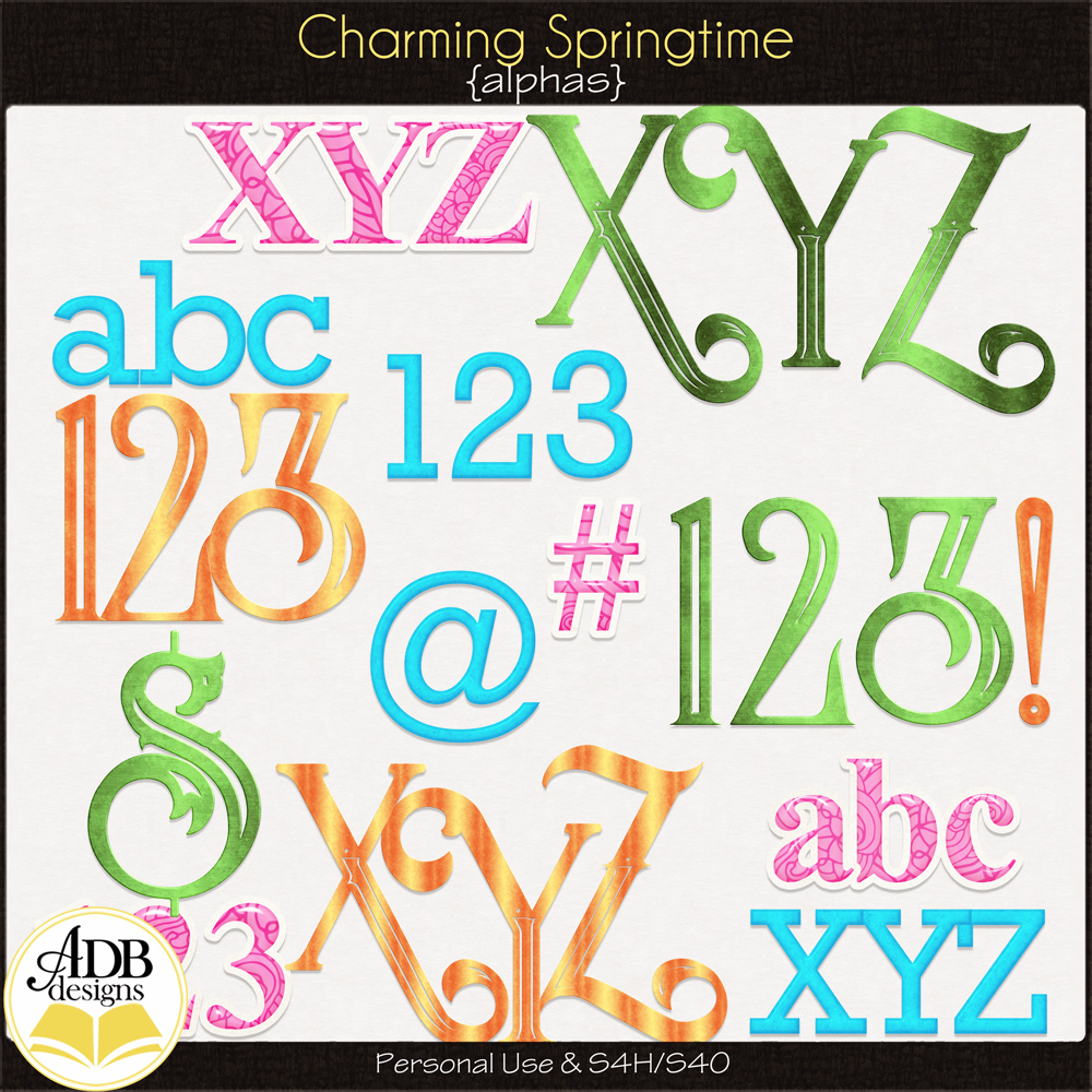 Charming Springtime Alphas by ADB Designs