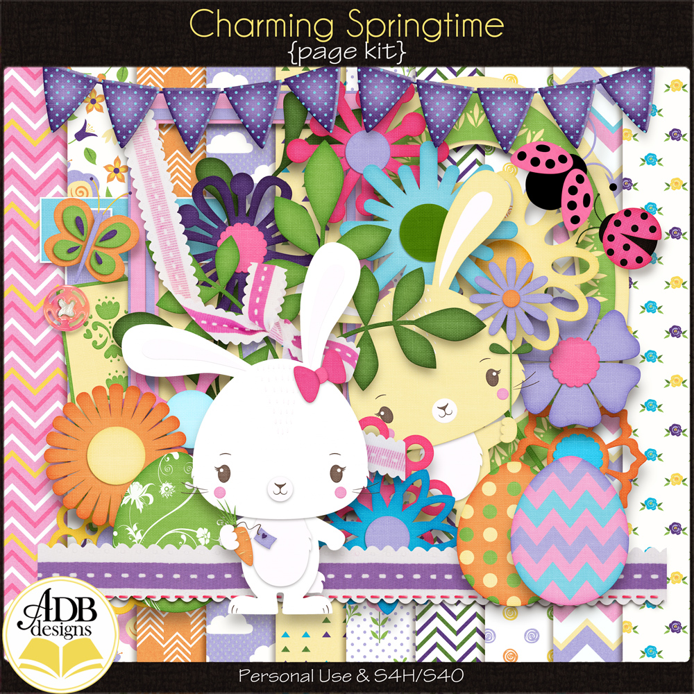 Charming Springtime Page Kit by ADB Designs