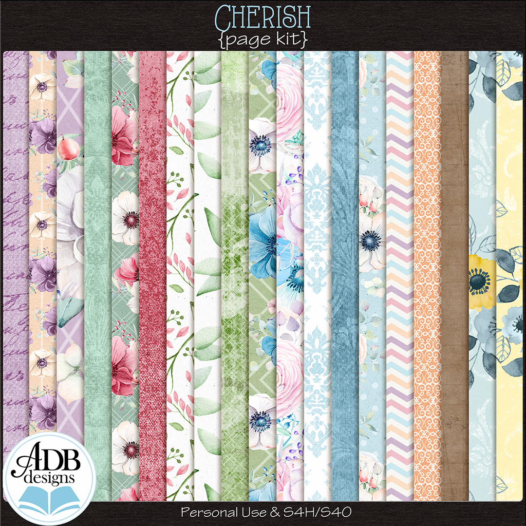 Cherish Diamond & Dots Paper by ADB Designs