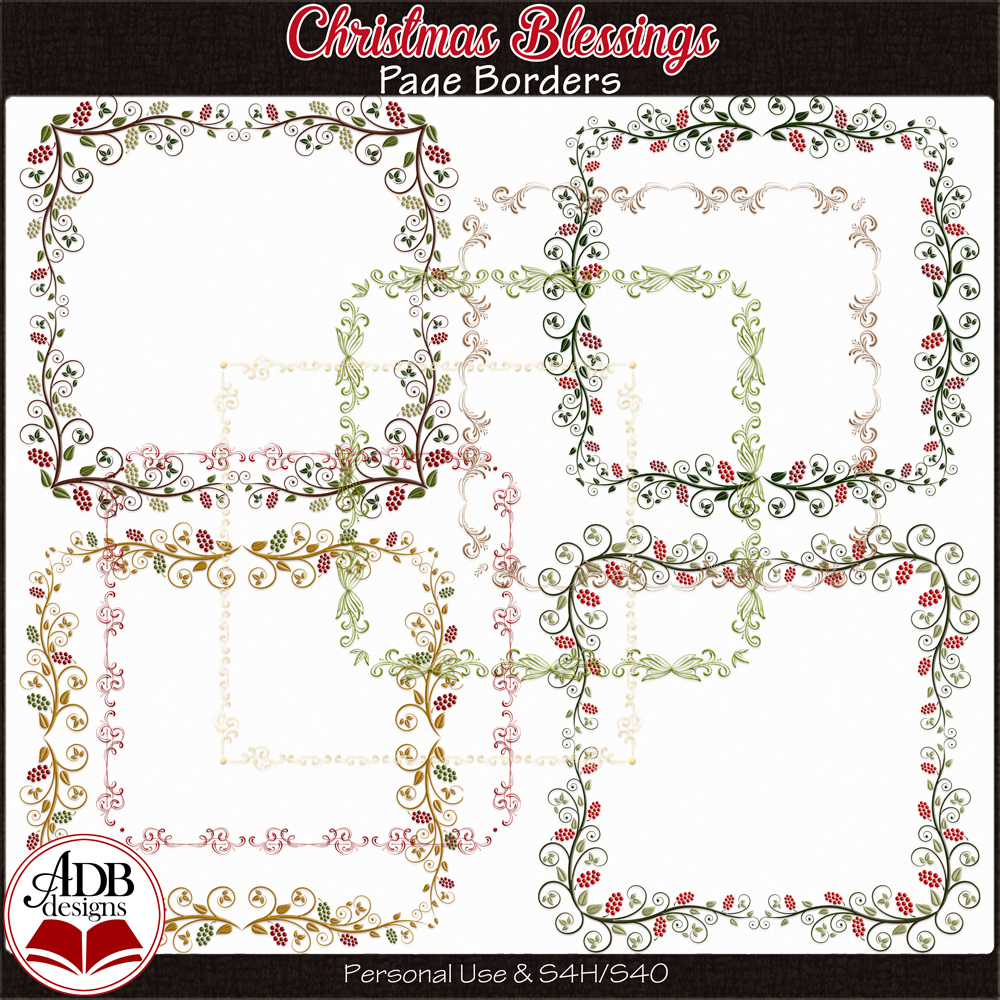 Christmas Blessings Page Borders