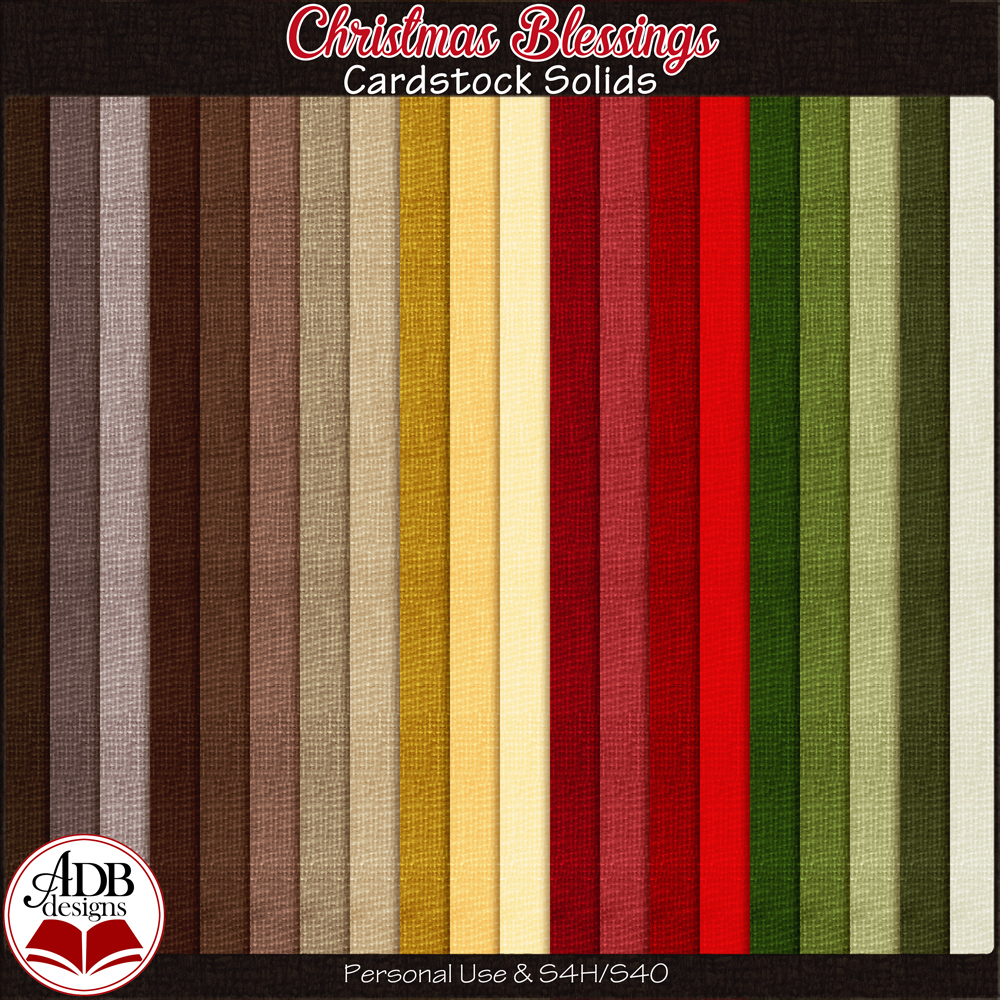 Christmas Blessings Cardstock Solid Papers