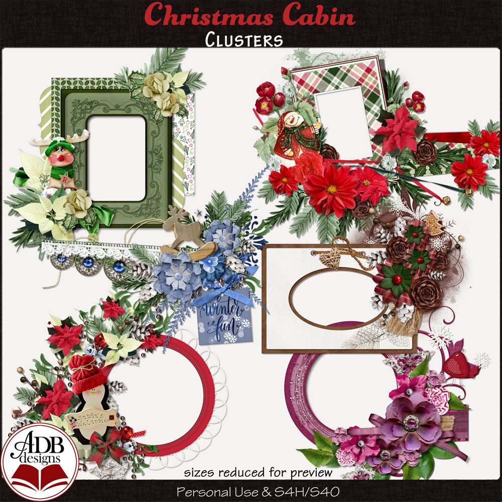 Christmas Cabin Clusters by ADB Designs