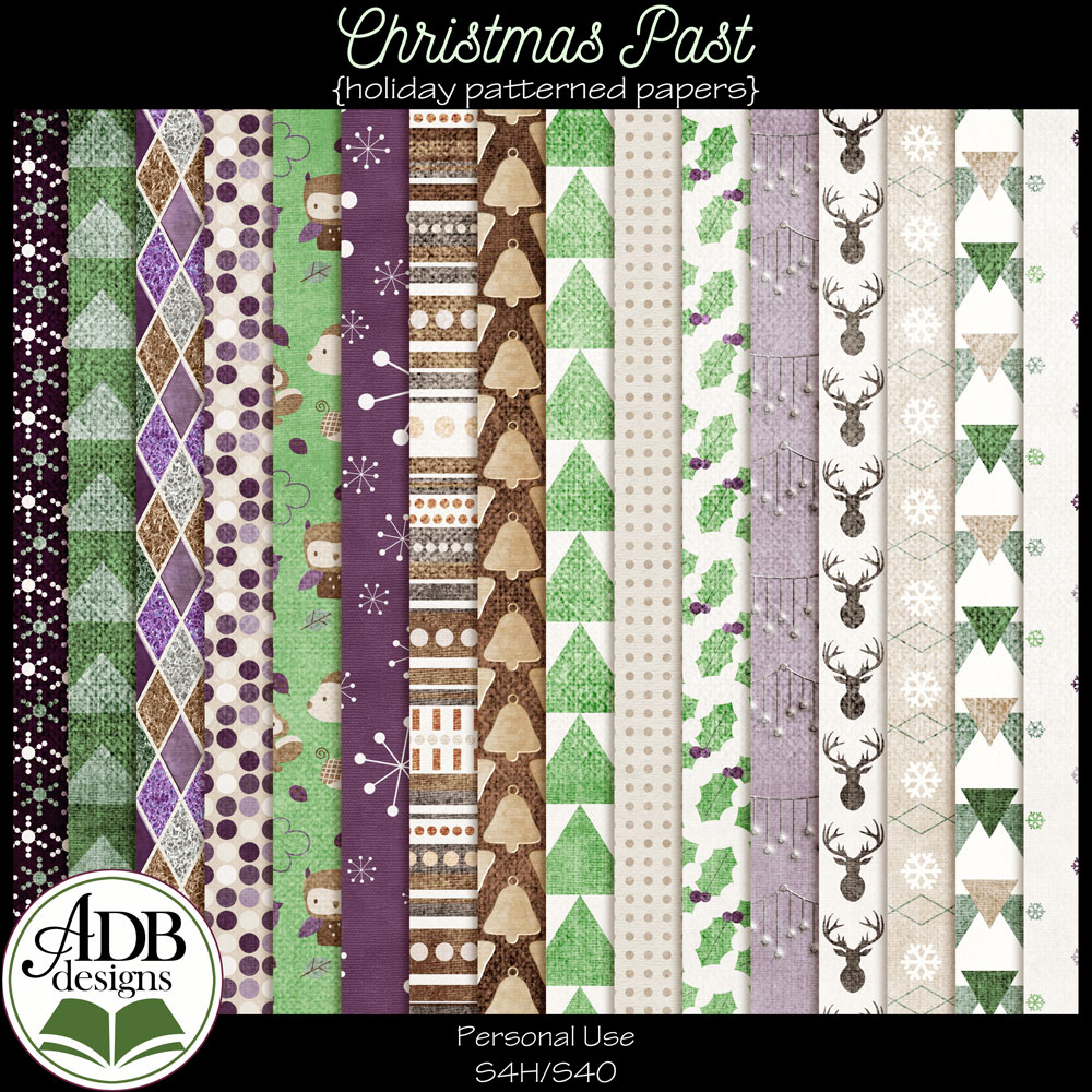 Christmas Past Patterned Papers by ADB Designs