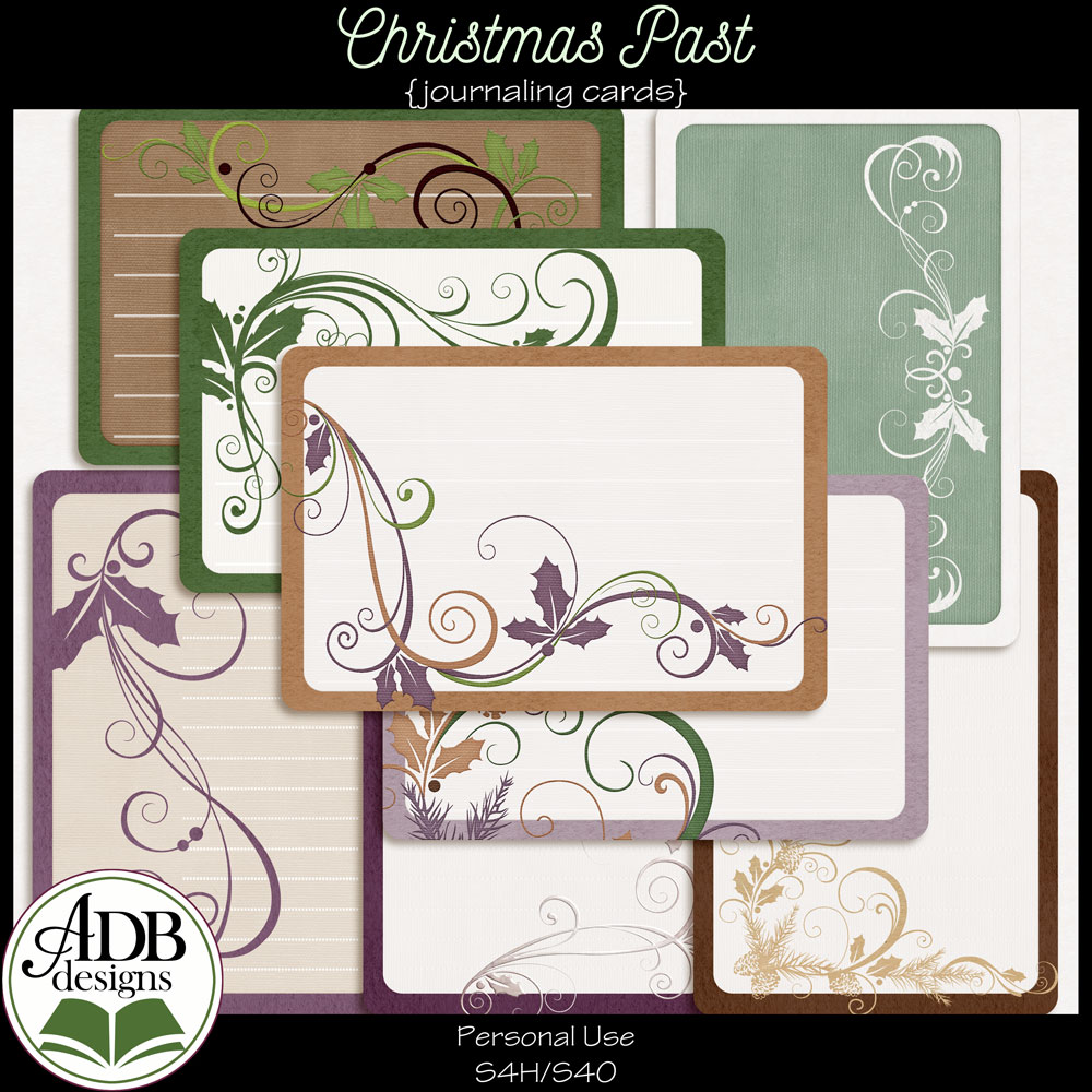 Christmas Past Journal Cards by ADB Designs