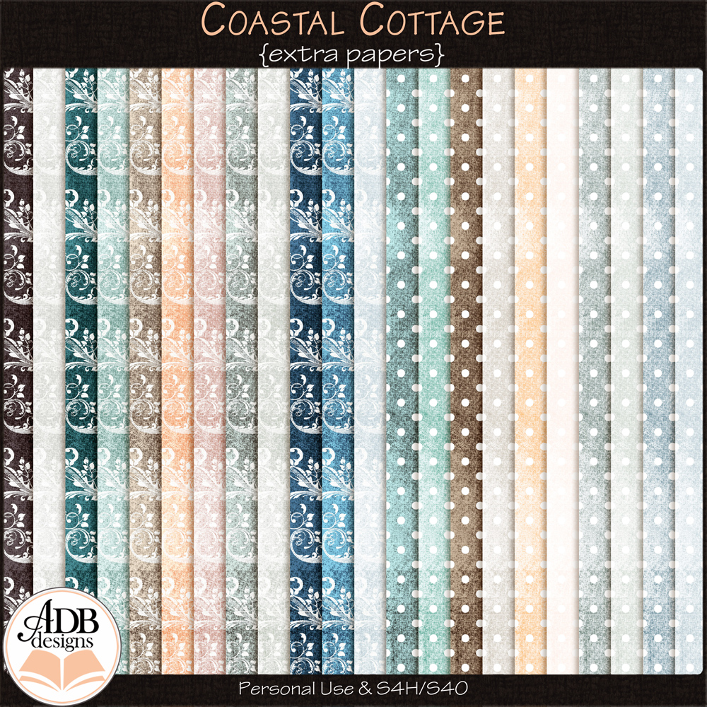 Coastal Cottage Pattern Papers by ADB Designs