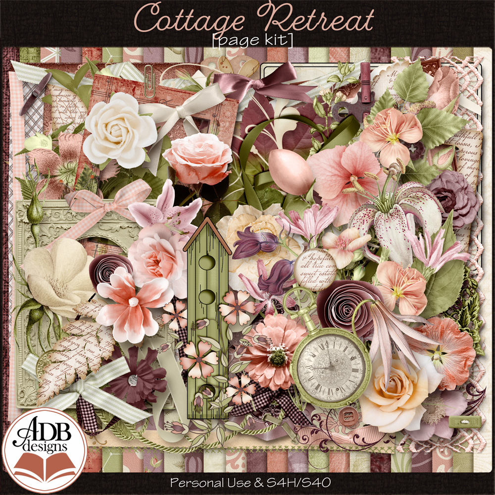 Cottage Retreat Page Kit by ADB Designs