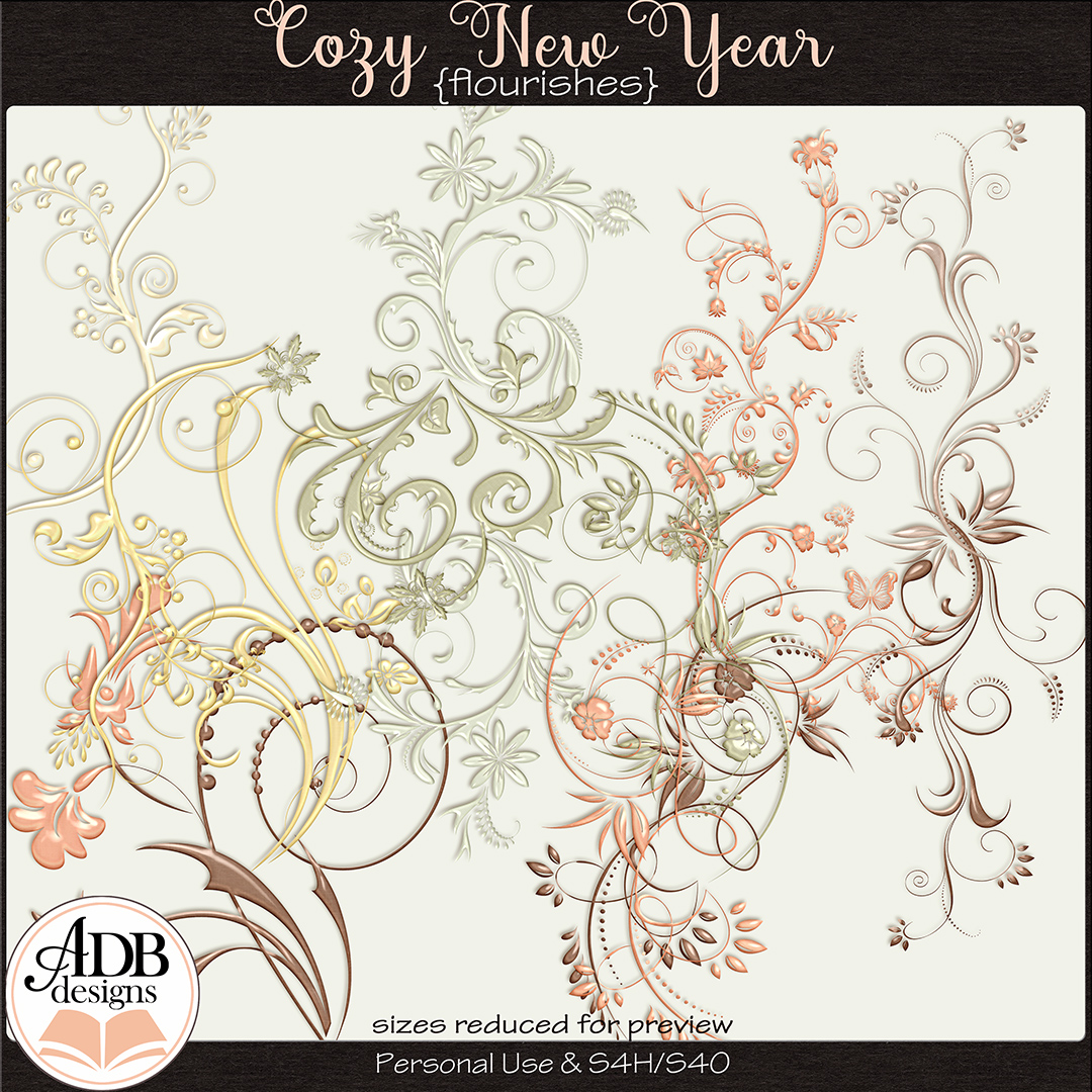 Cozy New Year Flourishes by ADB Designs