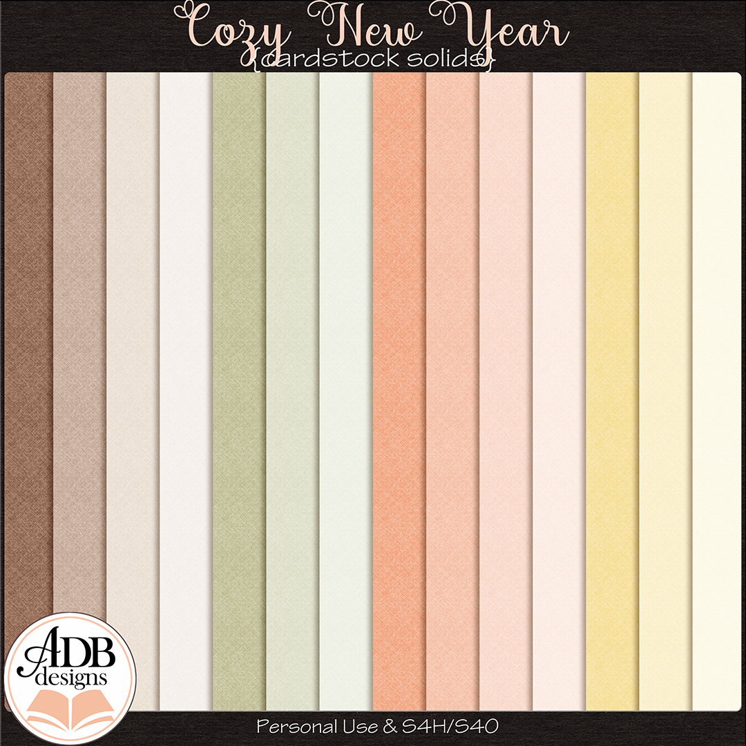 Cozy New Year Cardstock Solids by ADB Designs