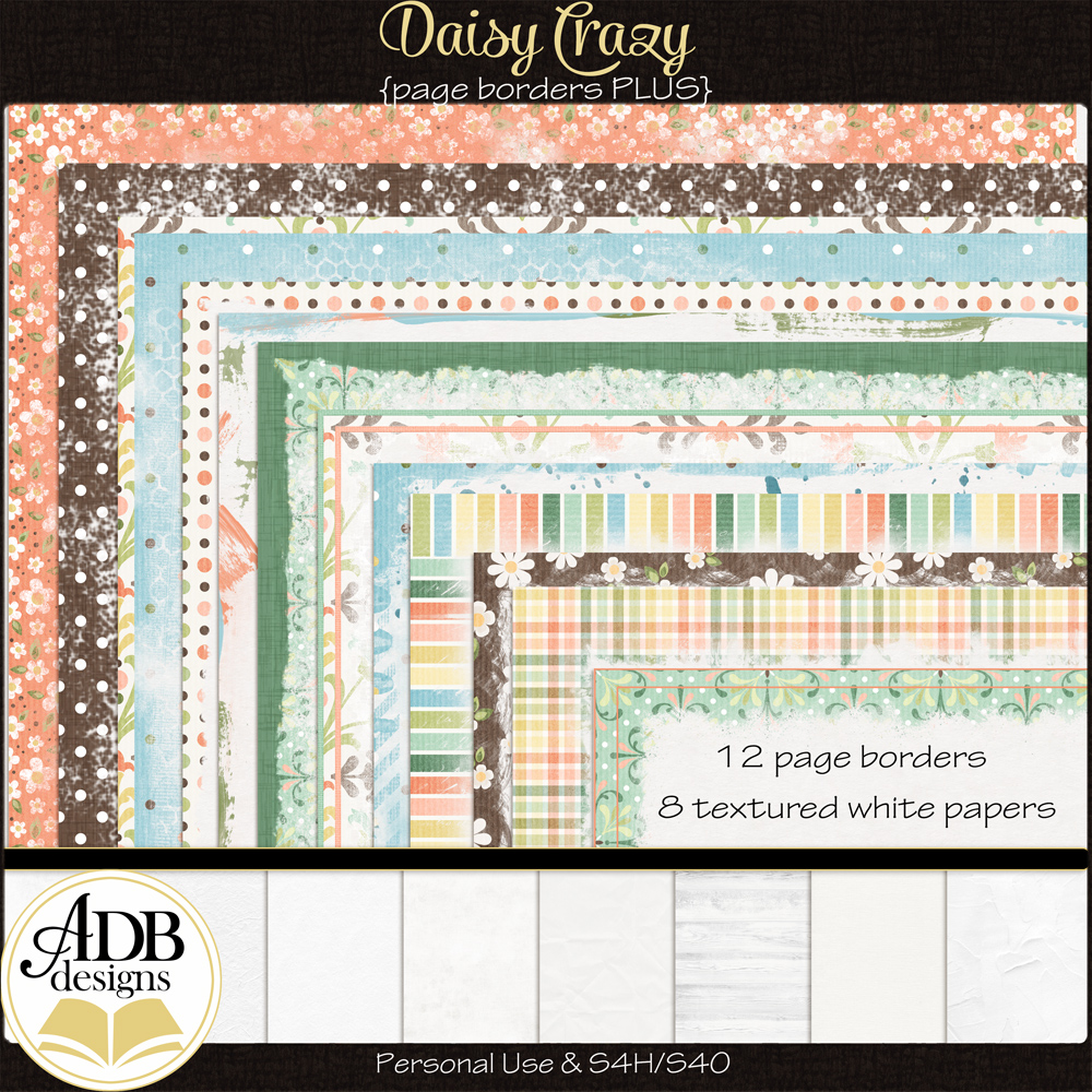 Daisy Crazy Page Borders Plus by ADB Designs