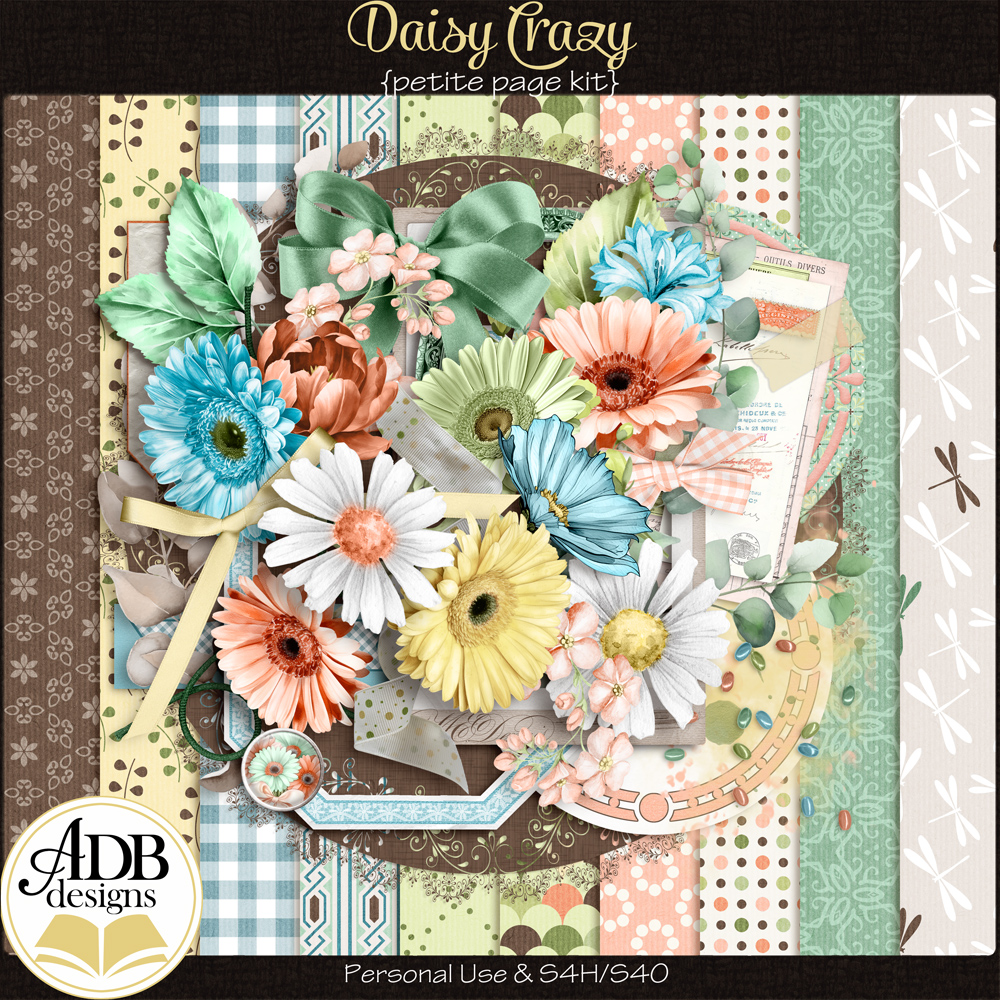 Daisy Crazy Petite Page Kit by ADB Designs