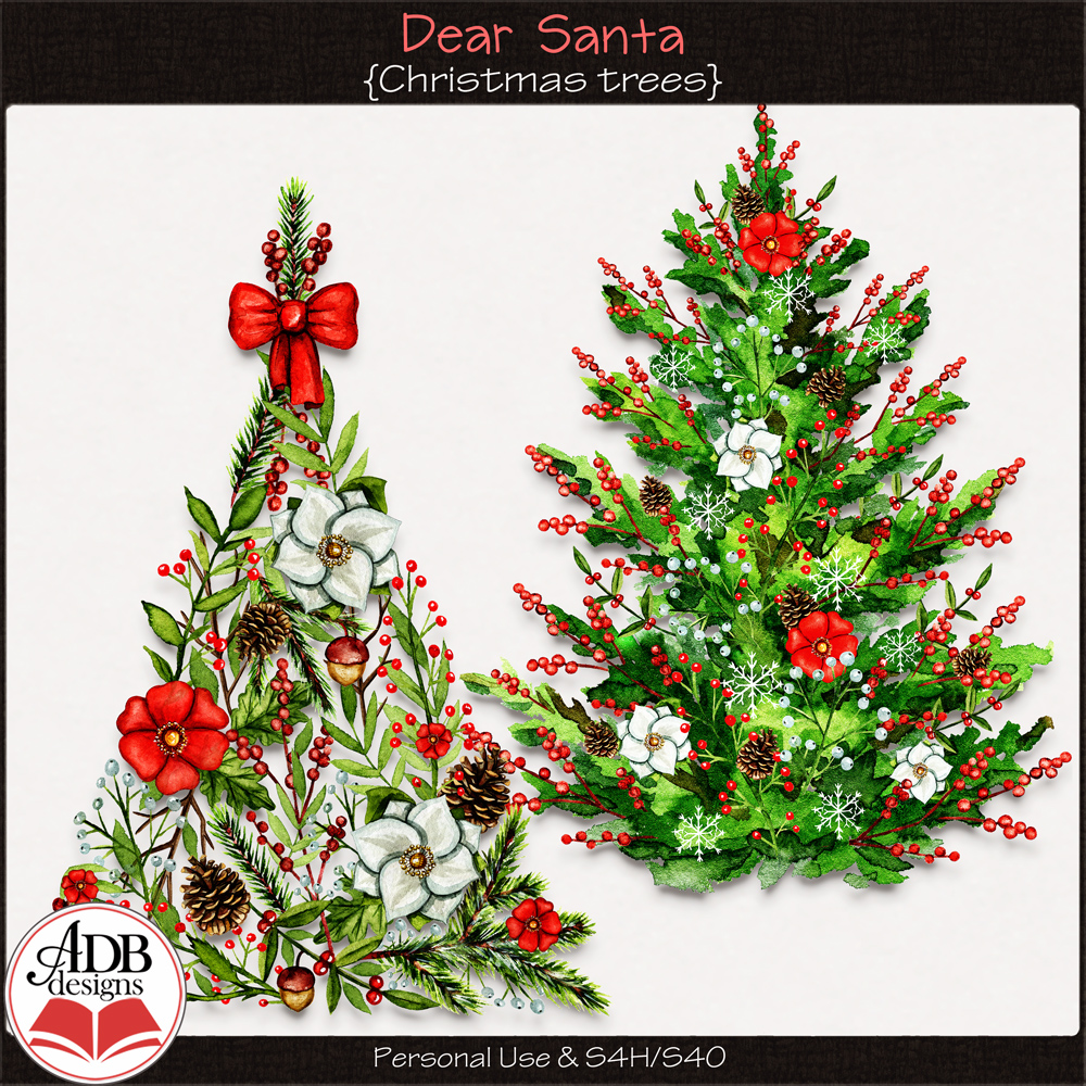 Dear Santa Christmas Trees by ADB Designs