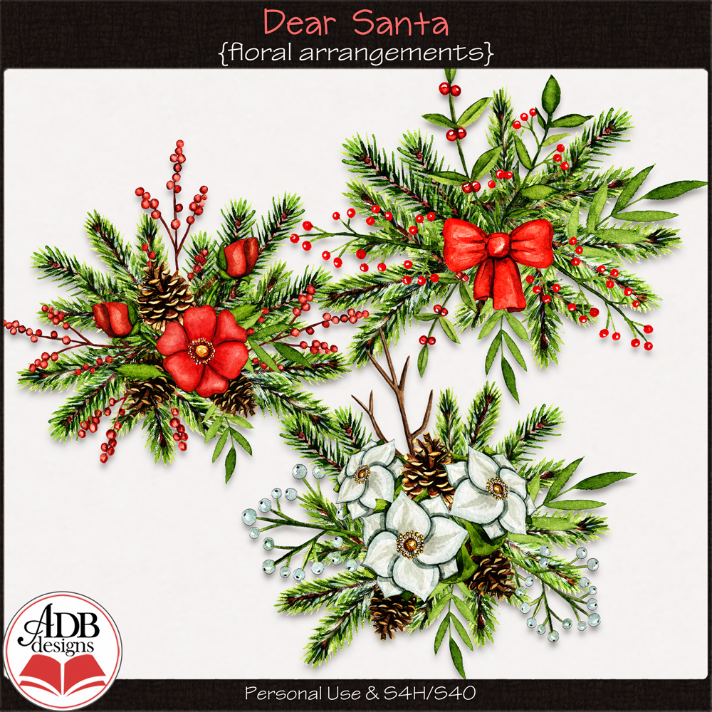 Dear Santa Floral Arrangements by ADB Designs