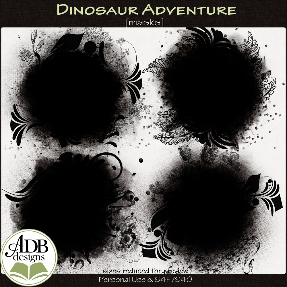 Dinosaur Adventure Masks by ADB Designs