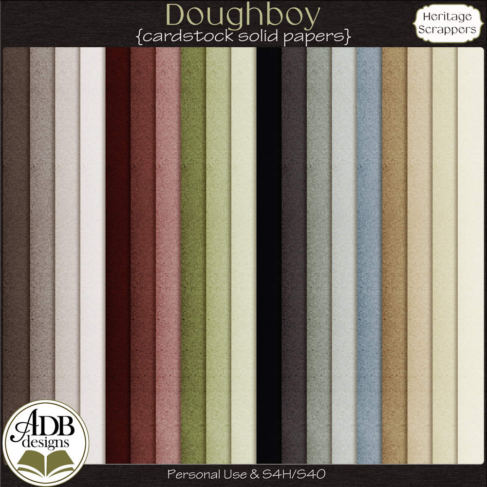 Doughboy Solid Papers by ADB Designs