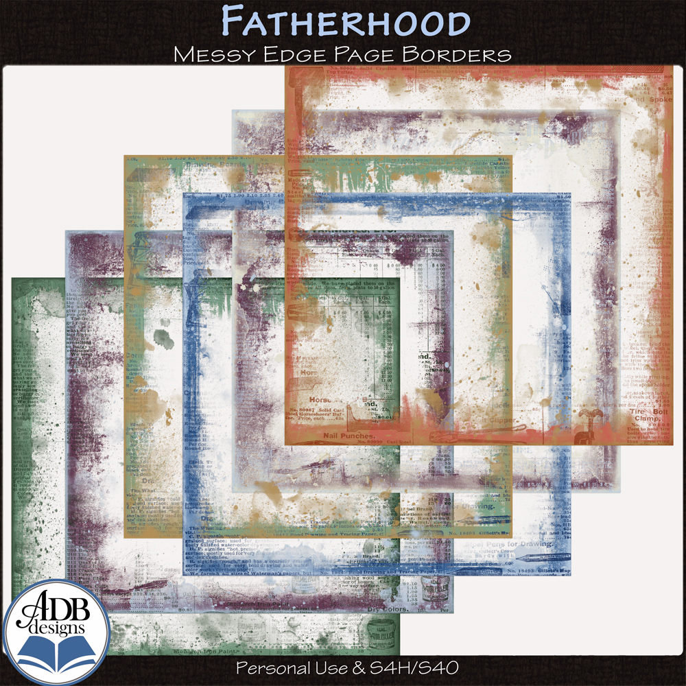 Fatherhood Page Borders by ADB Designs