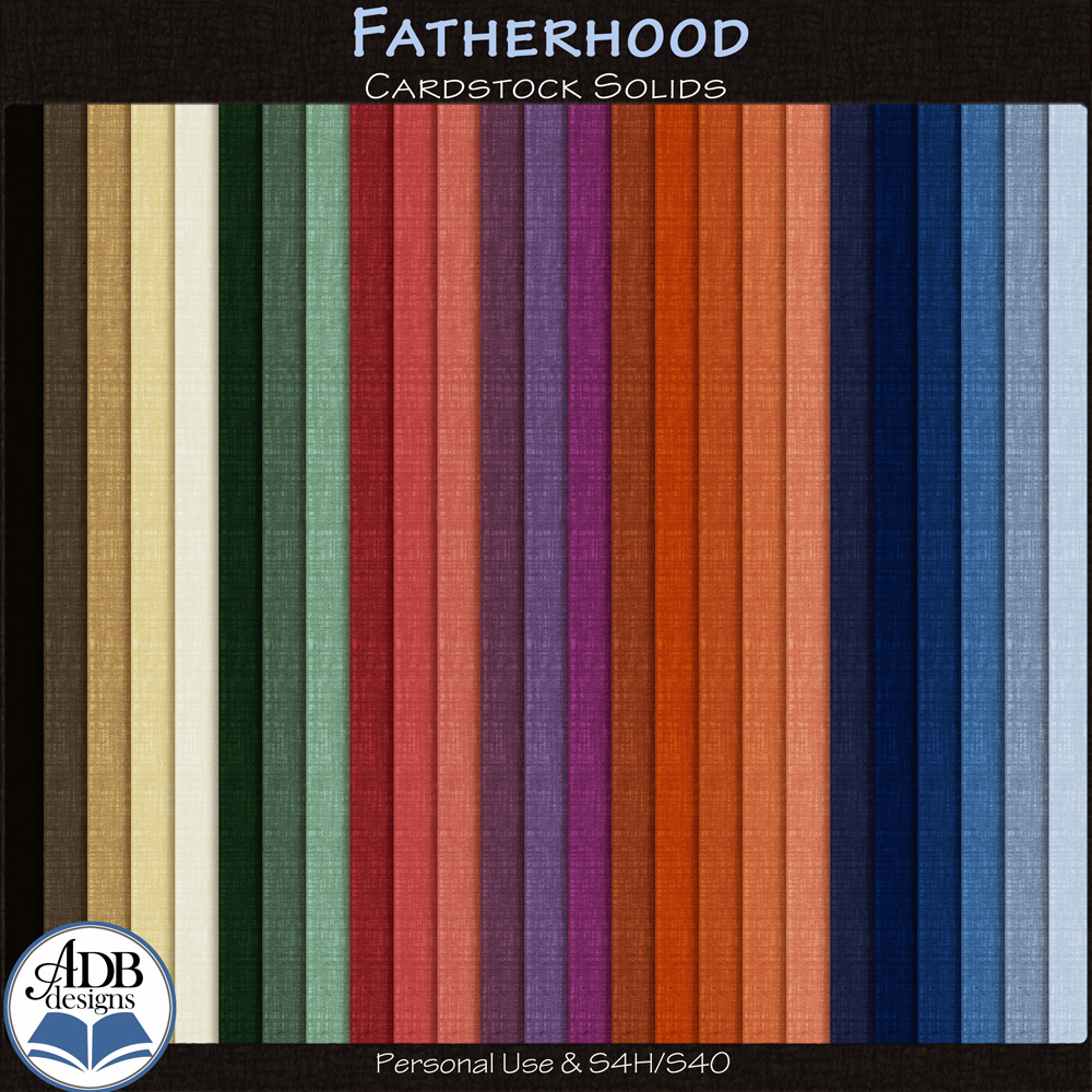 Fatherhood Solid Papers by ADB Designs