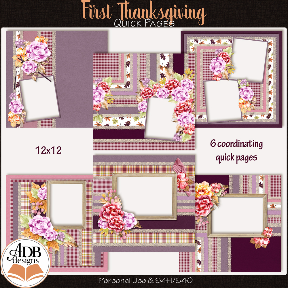 First Thanksgiving Quick Pages by ADB Designs