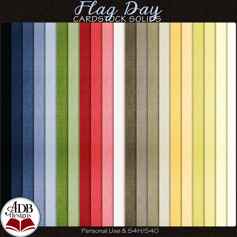 Flag Day Solid Papers by ADB Designs