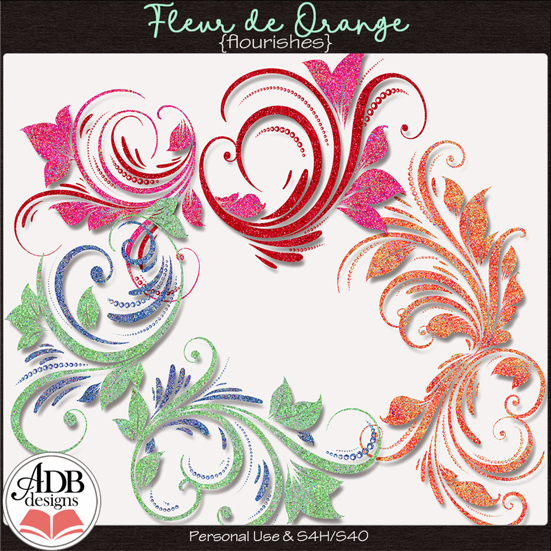 Fleur de Orange Flourishes by ADB Designs