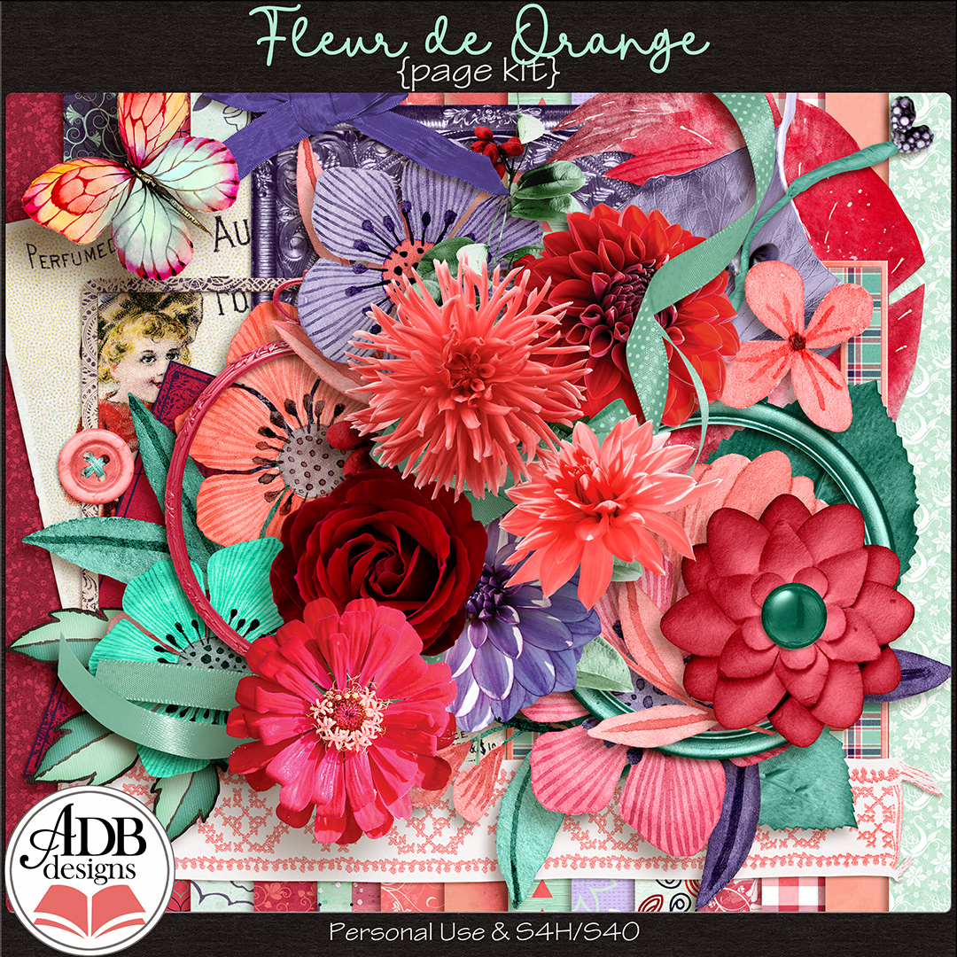 Fleur de Orange Page Kit by ADB Designs