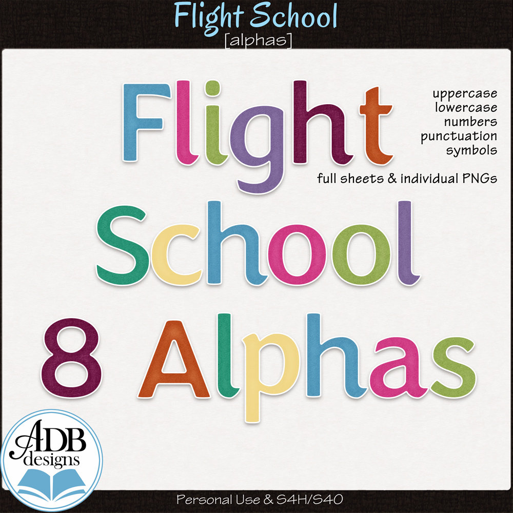 Flight School Alphas by ADB Designs