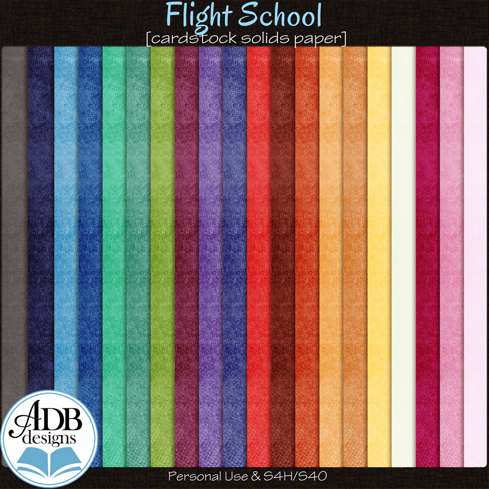 Flight School Solid Papers by ADB Designs