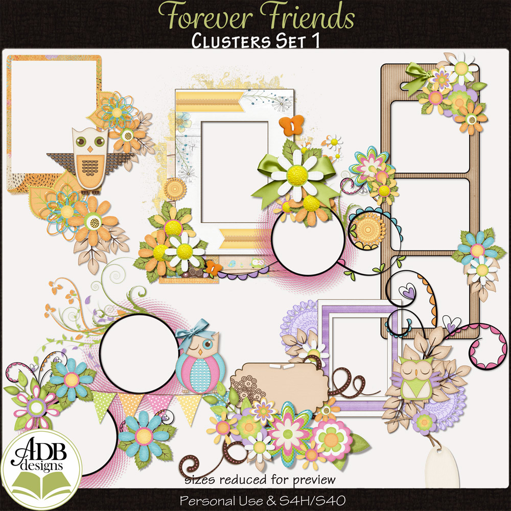 Forever Friends Clusters Set 2 by ADB Designs